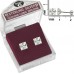 6mm .925 Sterling Silver SQ Cubic Zirconia Ears Low Profile! 106204